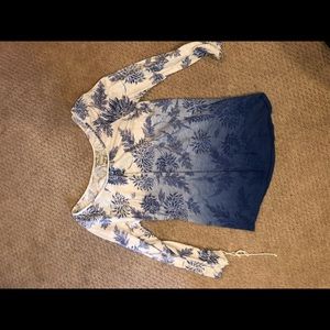 ombré printed blouse